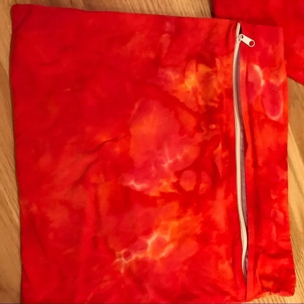 Pair of tie dye pillow covers immersion dye 15